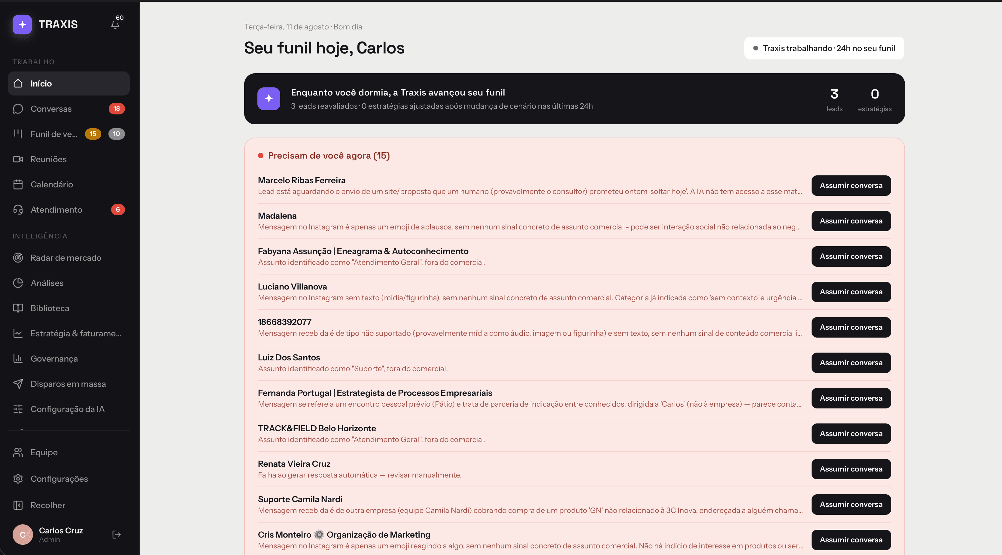 Sistema Traxis CRM para gestão ativa de vendas