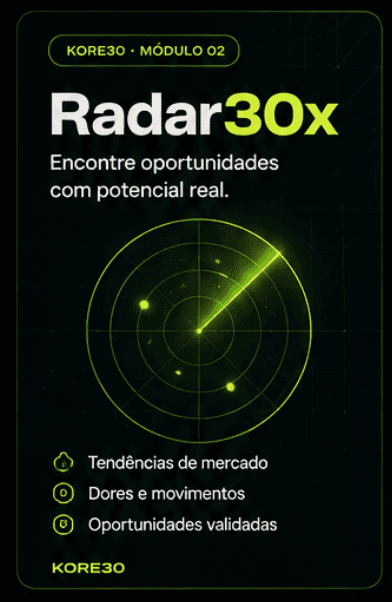 Construção real: Radar30x